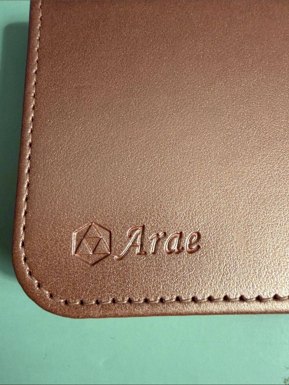 Ara Rose Gold Leather Wallet Phone Case with Wrist Strap - Picture 2 of 12